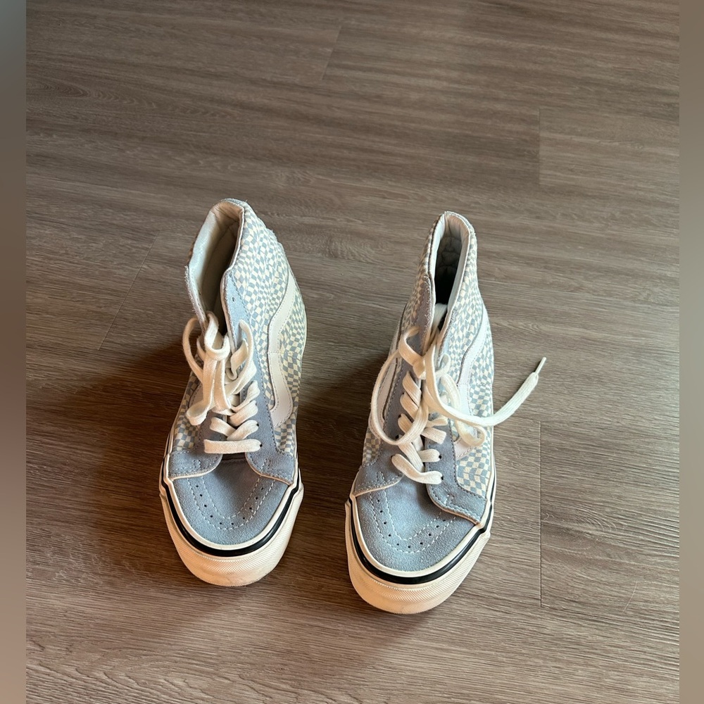 Checkered high top vans